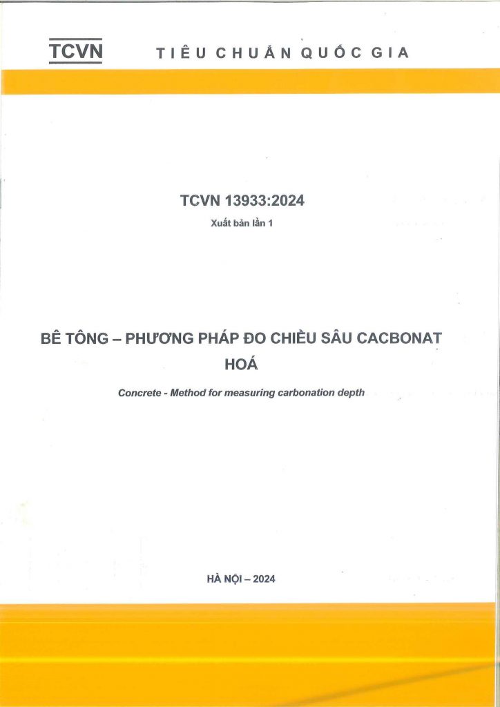 TCVN 13933-2024 Betong - Phuong phap do chieu sau Cacbonat hoa-1