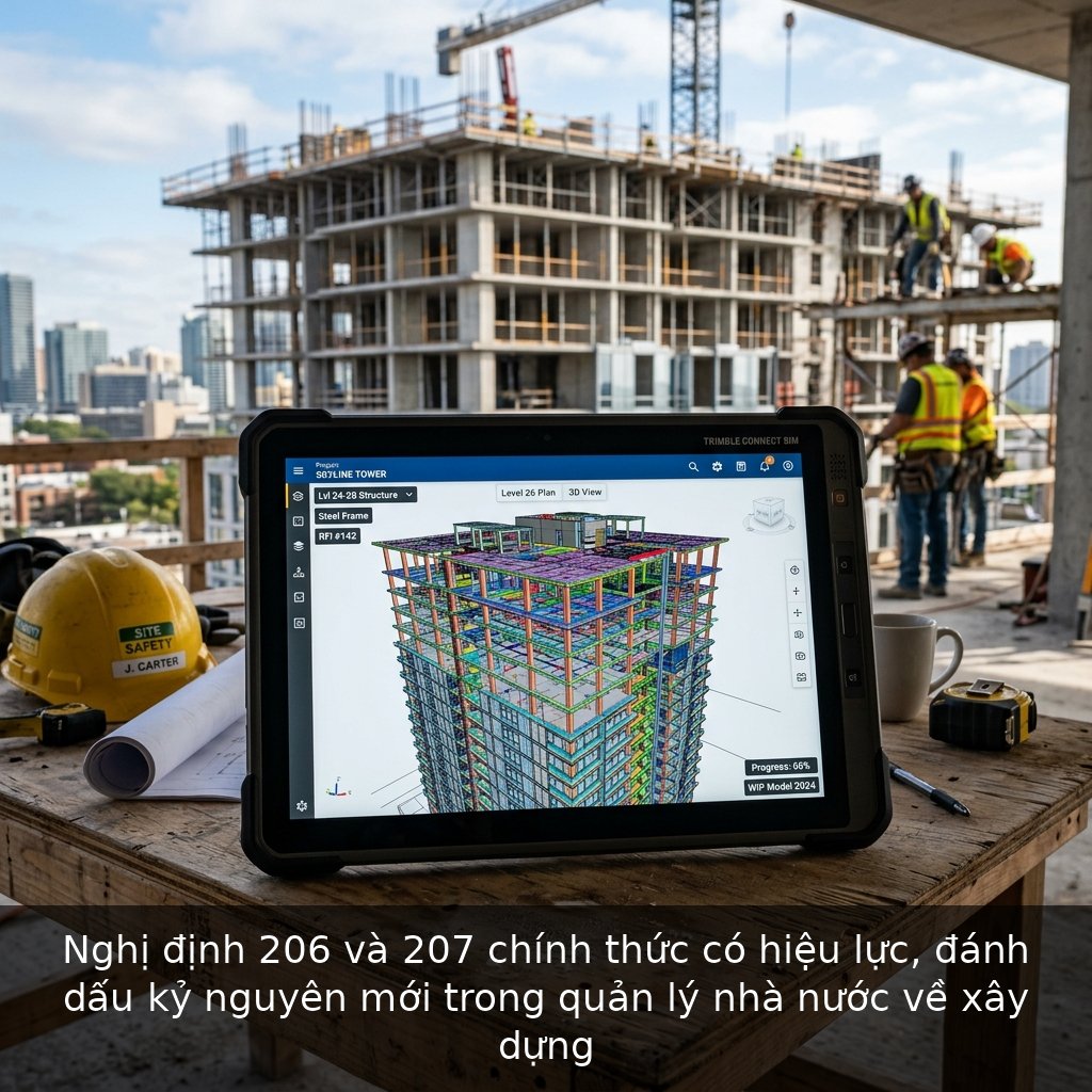 Nghị định 206 và 207 chính thức có hiệu lực, đánh dấu kỷ nguyên mới trong quản lý nhà nước về xây dựng