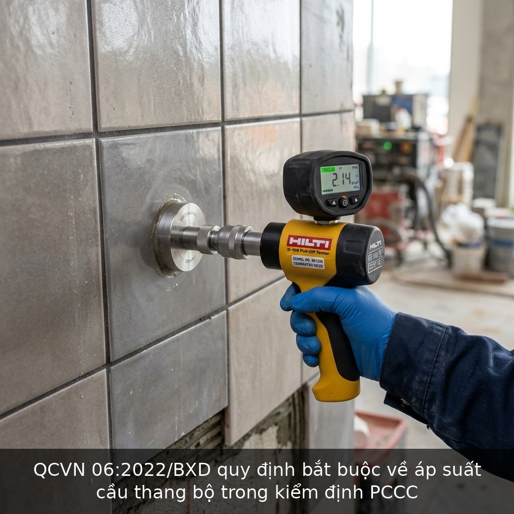 QCVN 06:2022/BXD quy định bắt buộc về áp suất cầu thang bộ trong kiểm định PCCC