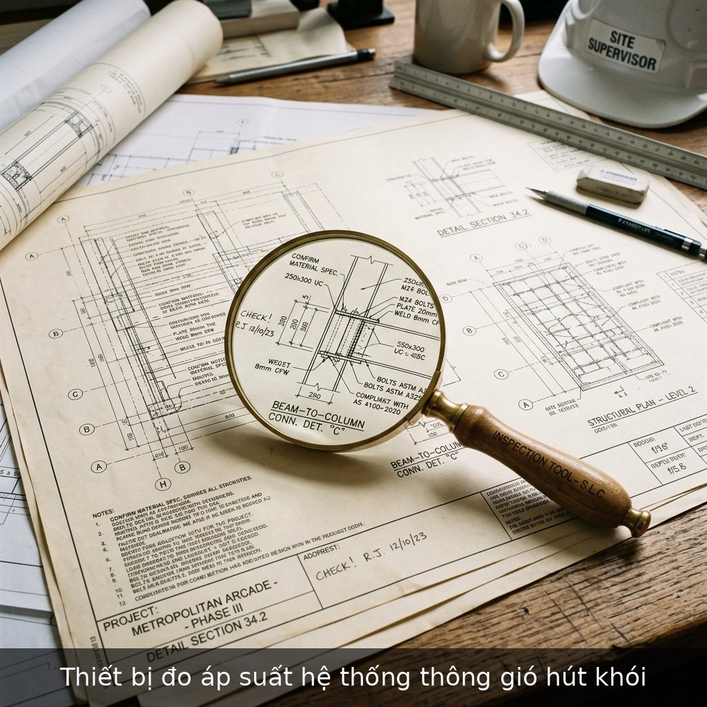 Thiết bị đo áp suất hệ thống thông gió hút khói