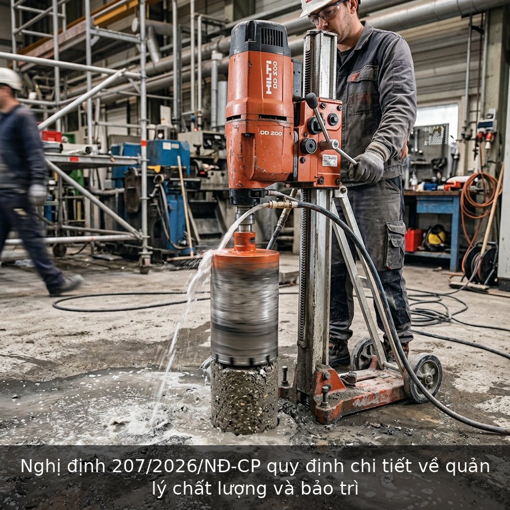 Nghị định 207/2026/NĐ-CP quy định chi tiết về quản lý chất lượng và bảo trì