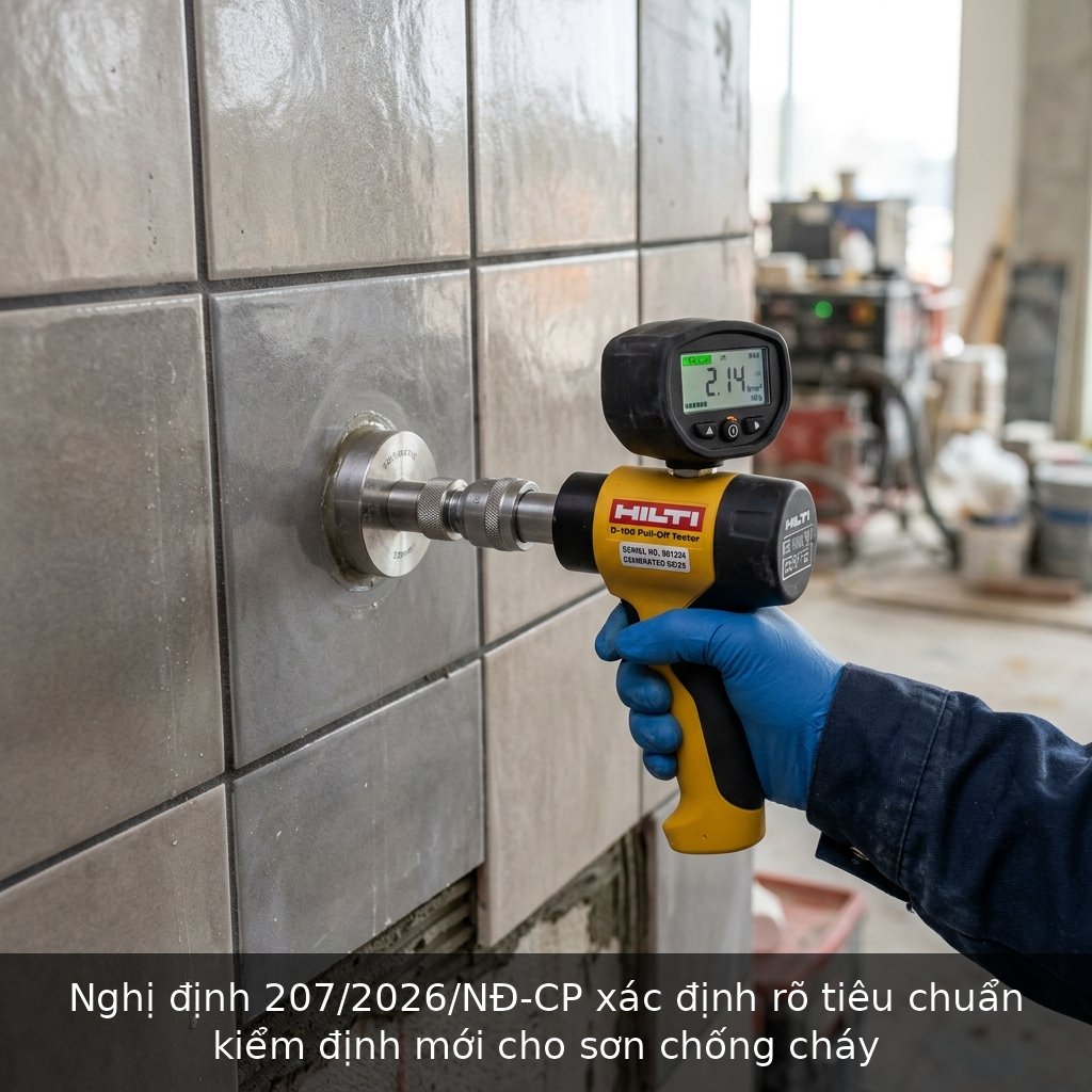 Nghị định 207/2026/NĐ-CP xác định rõ tiêu chuẩn kiểm định mới cho sơn chống cháy