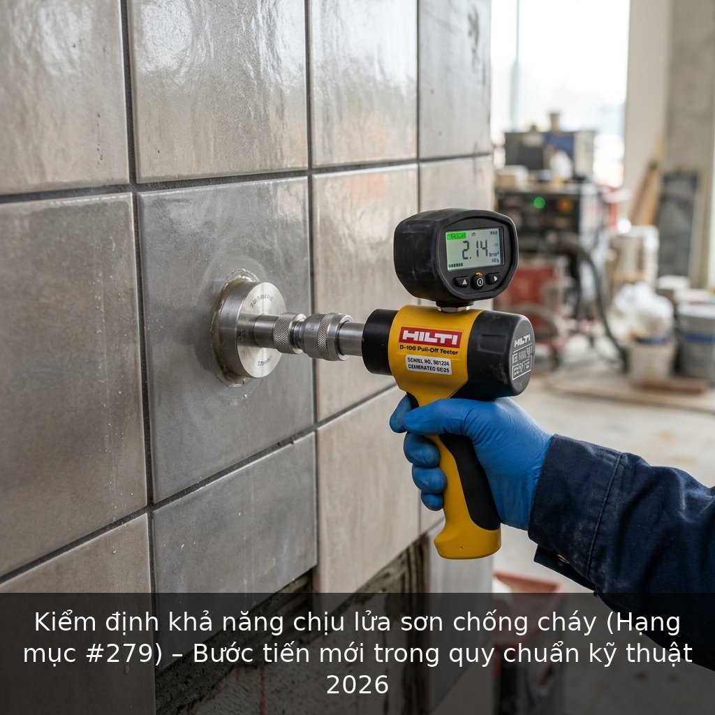 Kiểm định khả năng chịu lửa sơn chống cháy (Hạng mục #279) – Bước tiến mới trong quy chuẩn kỹ thuật 2026