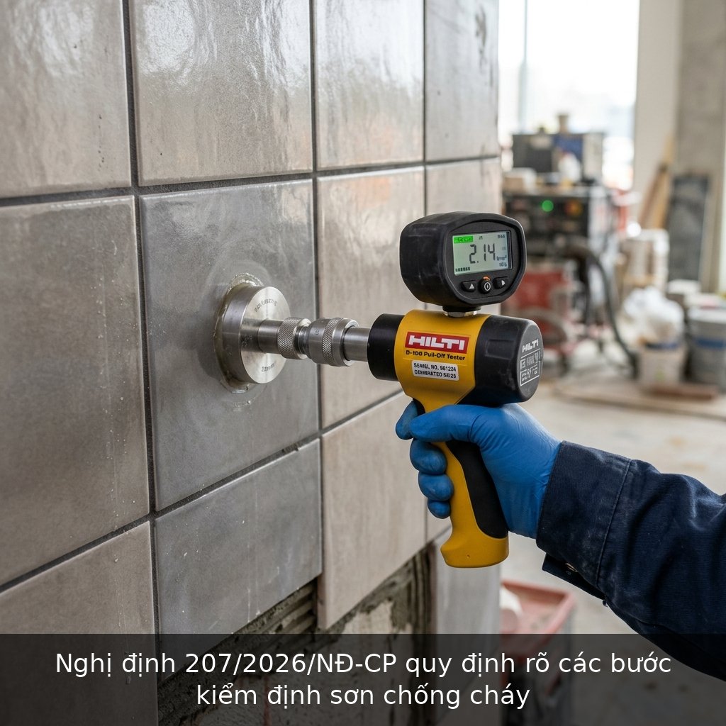 Nghị định 207/2026/NĐ-CP quy định rõ các bước kiểm định sơn chống cháy