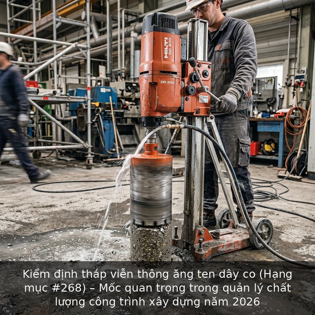 Kiểm định tháp viễn thông ăng ten dây co (Hạng mục #268) – Mốc quan trọng trong quản lý chất lượng công trình xây dựng năm 2026