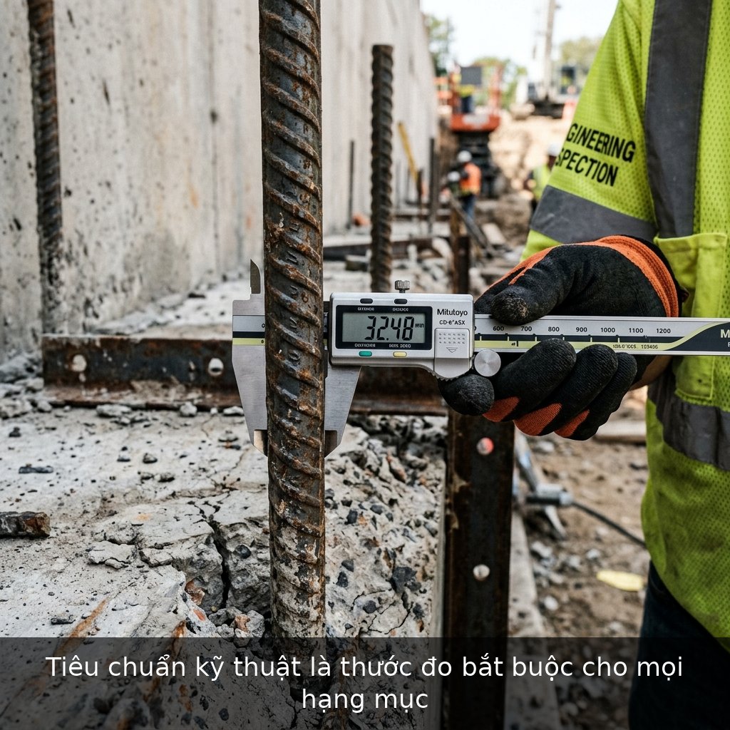 Tiêu chuẩn kỹ thuật là thước đo bắt buộc cho mọi hạng mục