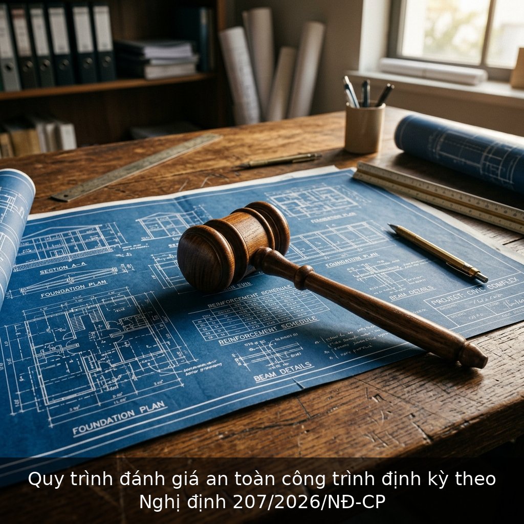 Quy trình đánh giá an toàn công trình định kỳ theo Nghị định 207/2026/NĐ-CP