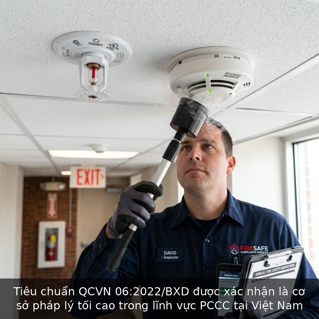 Tiêu chuẩn QCVN 06:2022/BXD được xác nhận là cơ sở pháp lý tối cao trong lĩnh vực PCCC tại Việt Nam