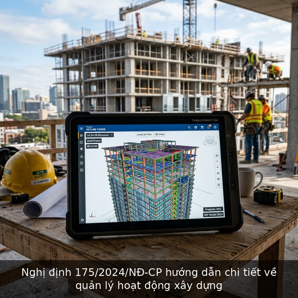 Nghị định 175/2024/NĐ-CP hướng dẫn chi tiết về quản lý hoạt động xây dựng
