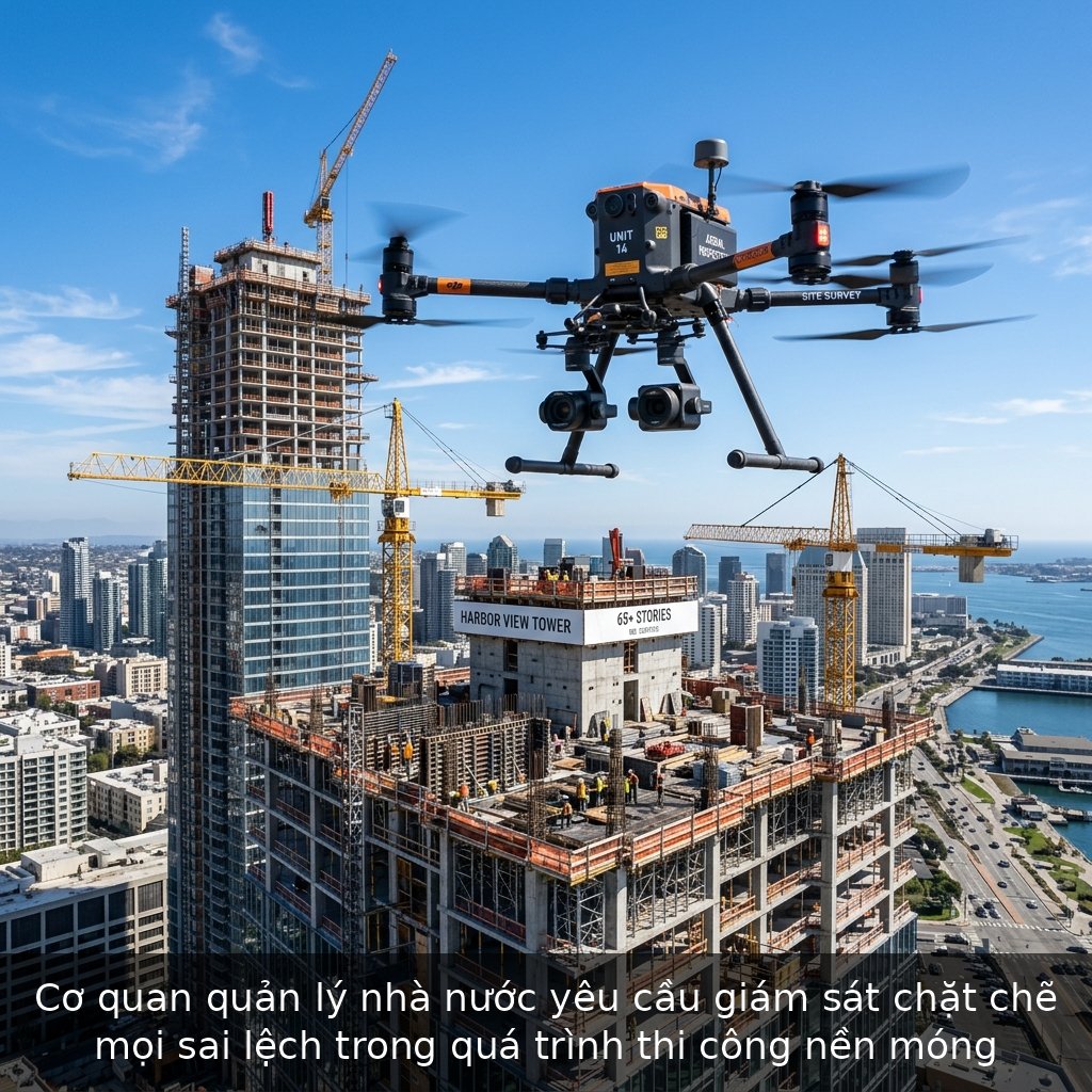 Cơ quan quản lý nhà nước yêu cầu giám sát chặt chẽ mọi sai lệch trong quá trình thi công nền móng