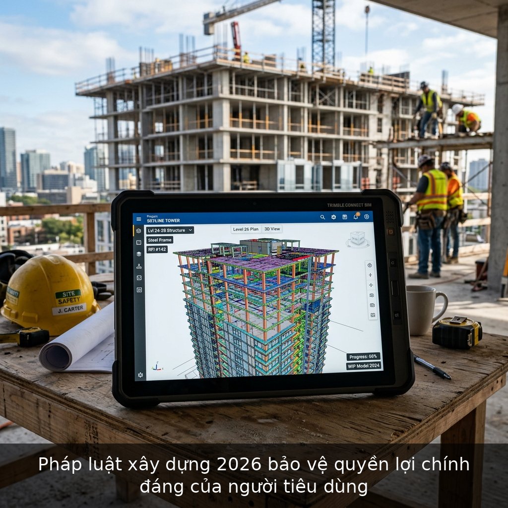 Pháp luật xây dựng 2026 bảo vệ quyền lợi chính đáng của người tiêu dùng