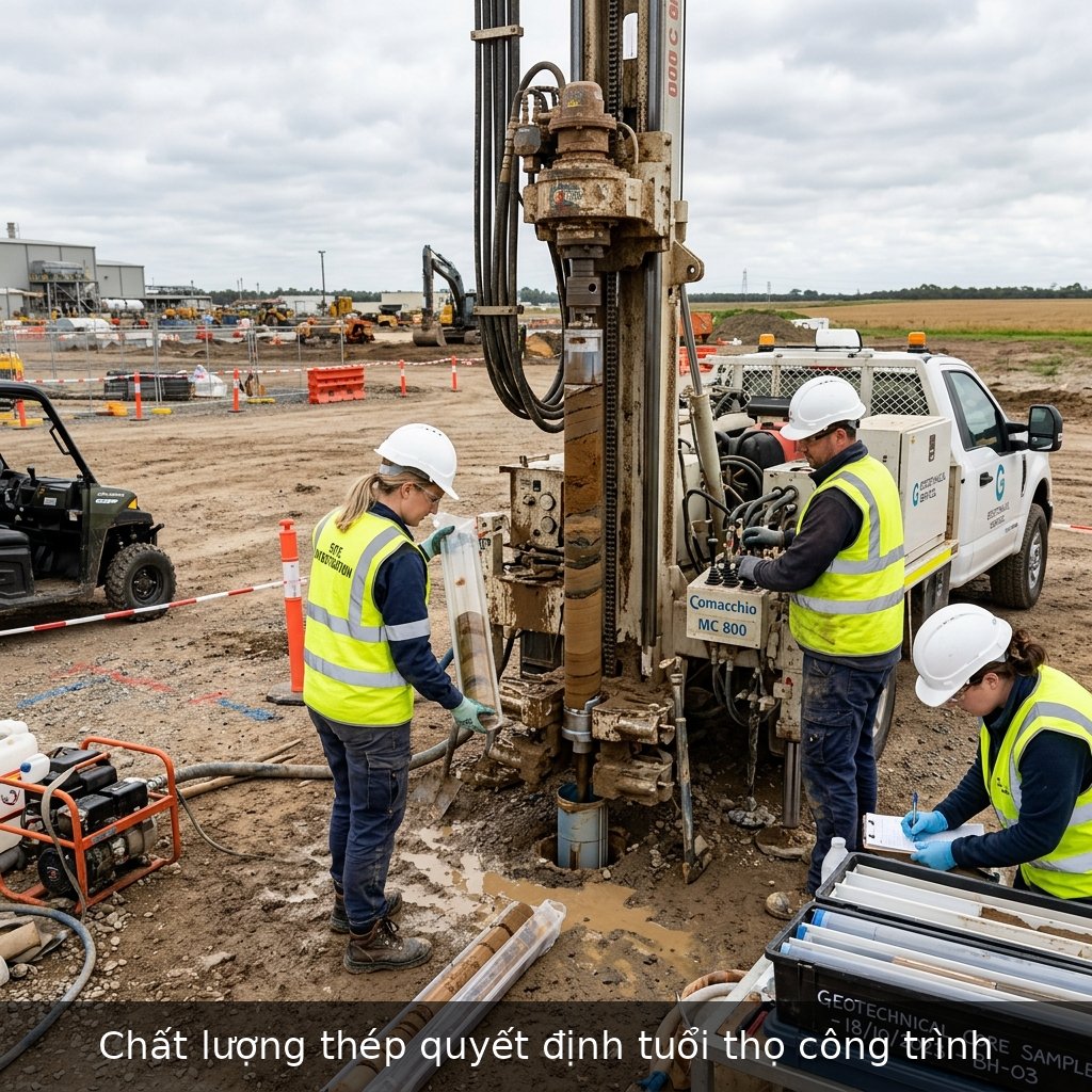 Chất lượng thép quyết định tuổi thọ công trình