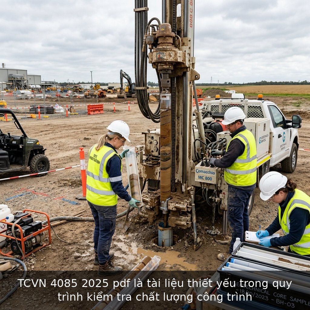TCVN 4085 2025 pdf là tài liệu thiết yếu trong quy trình kiểm tra chất lượng công trình