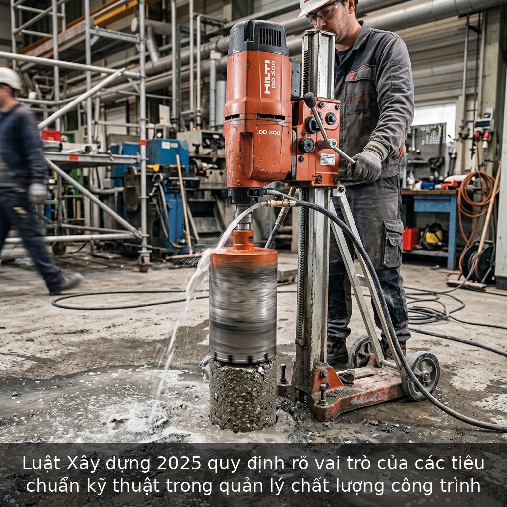Luật Xây dựng 2025 quy định rõ vai trò của các tiêu chuẩn kỹ thuật trong quản lý chất lượng công trình