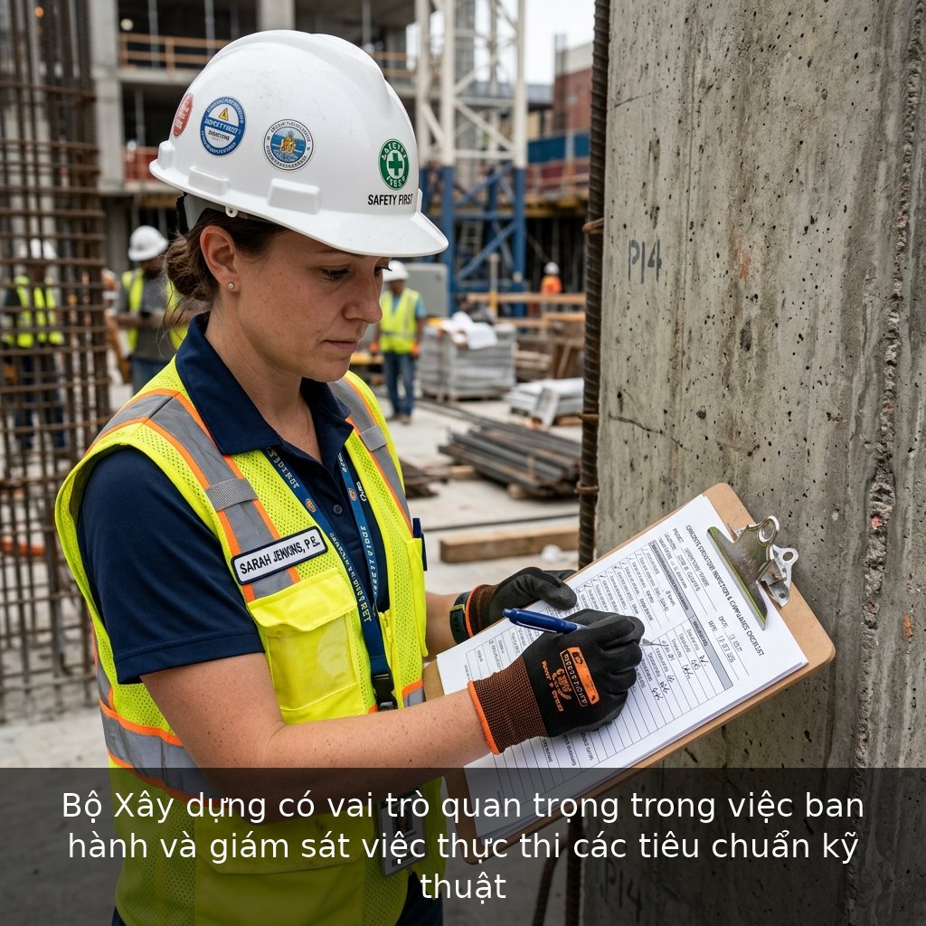 Bộ Xây dựng có vai trò quan trọng trong việc ban hành và giám sát việc thực thi các tiêu chuẩn kỹ thuật