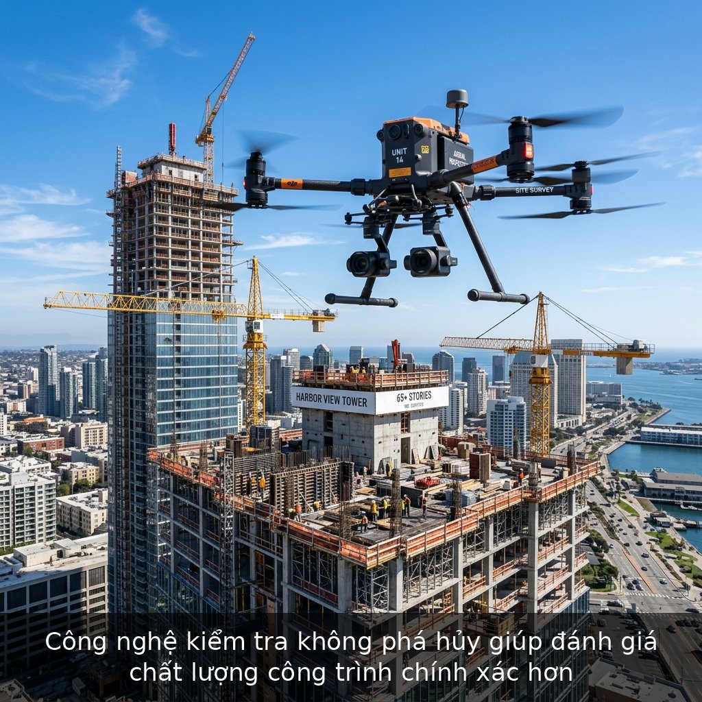 Công nghệ kiểm tra không phá hủy giúp đánh giá chất lượng công trình chính xác hơn