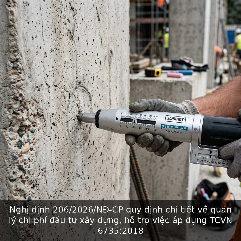 Nghị định 206/2026/NĐ-CP quy định chi tiết về quản lý chi phí đầu tư xây dựng, hỗ trợ việc áp dụng TCVN 6735:2018