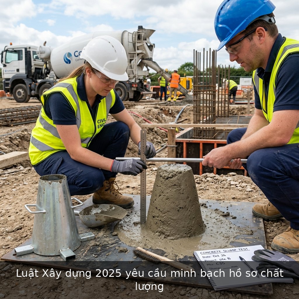 Luật Xây dựng 2025 yêu cầu minh bạch hồ sơ chất lượng