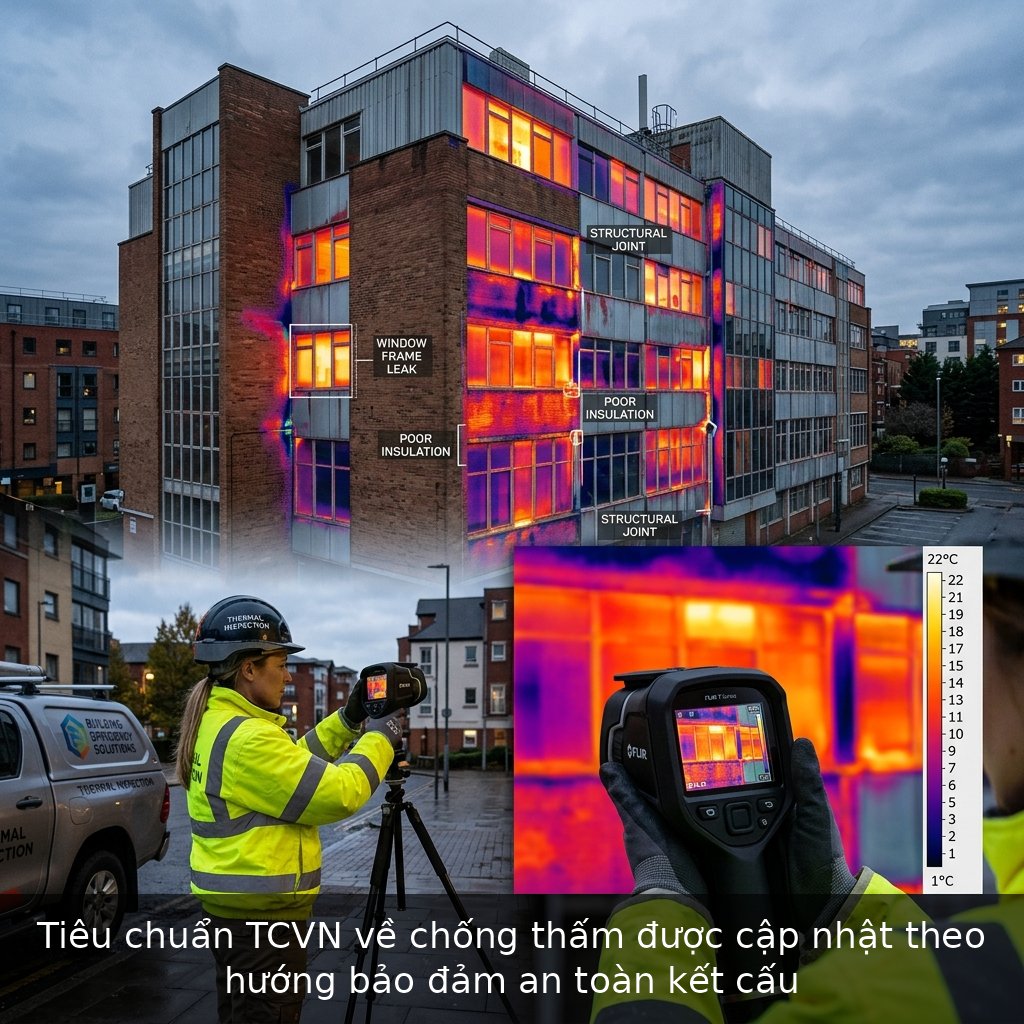 Tiêu chuẩn TCVN về chống thấm được cập nhật theo hướng bảo đảm an toàn kết cấu