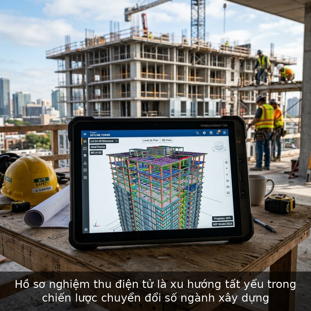 Hồ sơ nghiệm thu điện tử là xu hướng tất yếu trong chiến lược chuyển đổi số ngành xây dựng