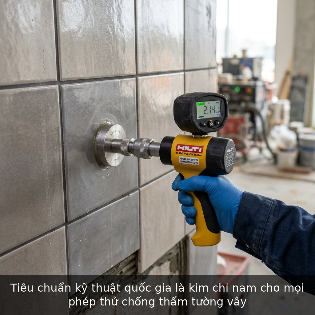Tiêu chuẩn kỹ thuật quốc gia là kim chỉ nam cho mọi phép thử chống thấm tường vây