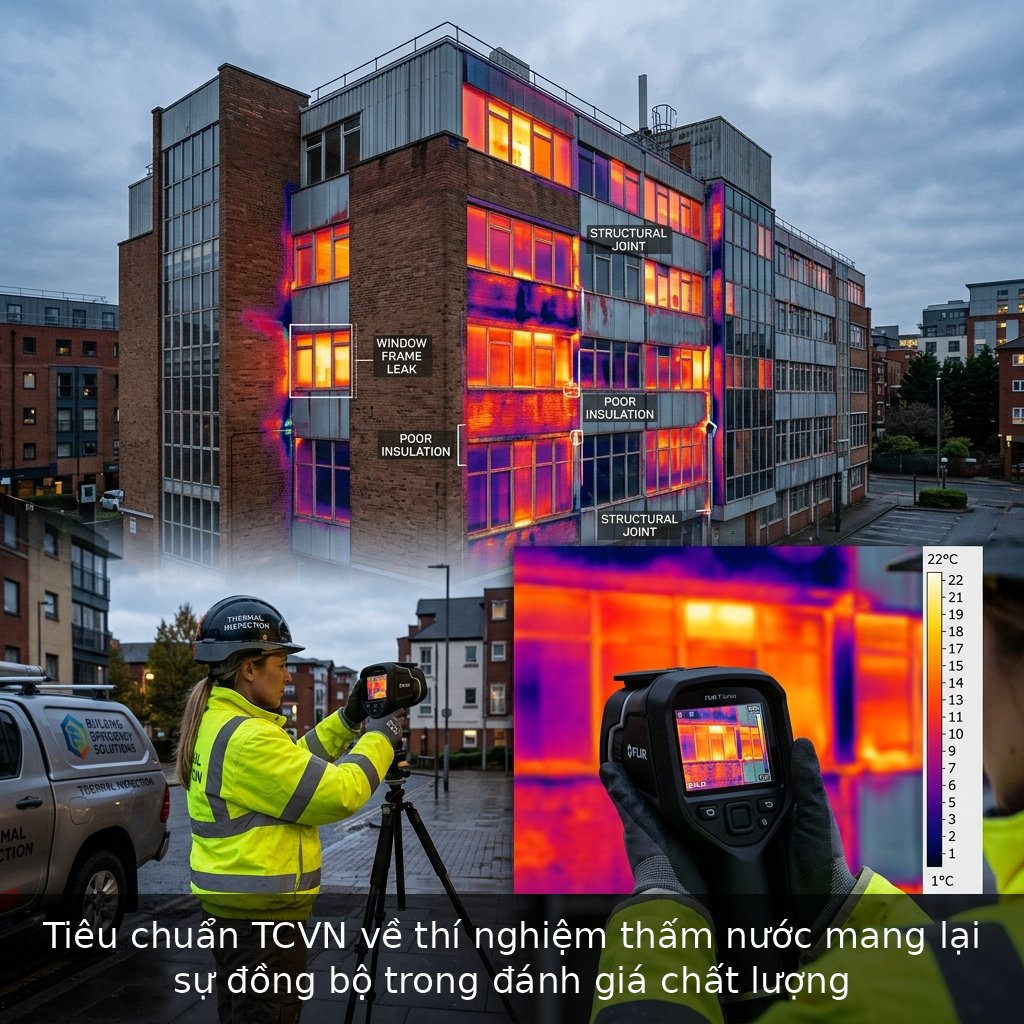 Tiêu chuẩn TCVN về thí nghiệm thấm nước mang lại sự đồng bộ trong đánh giá chất lượng