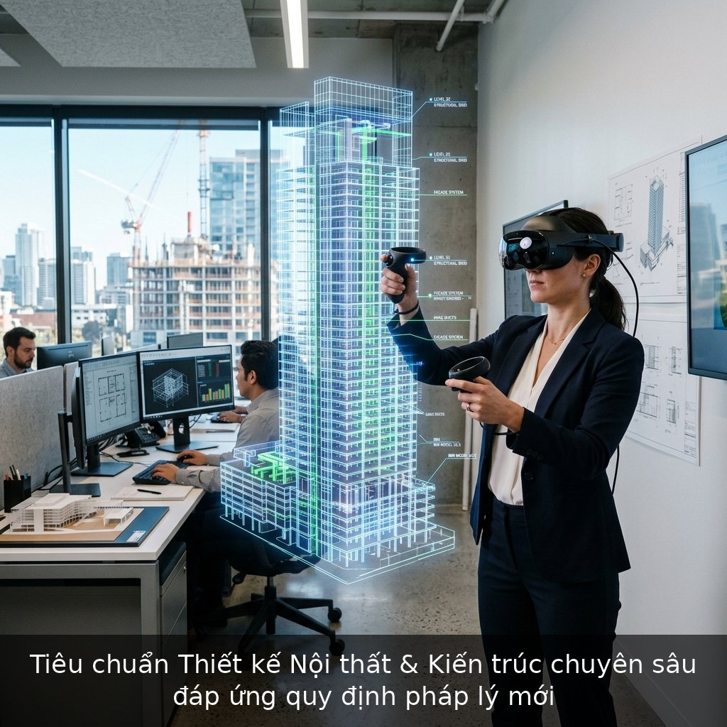 Tiêu chuẩn Thiết kế Nội thất & Kiến trúc chuyên sâu đáp ứng quy định pháp lý mới